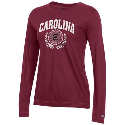 Women's Champion Garnet South Carolina Gamecocks University Laurels Long Sleeve T-Shirt