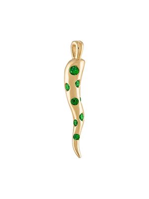 Women's Charms 14K Yellow Gold & Tsavorite Horn Pendant - Yellow Gold - Yellow Gold