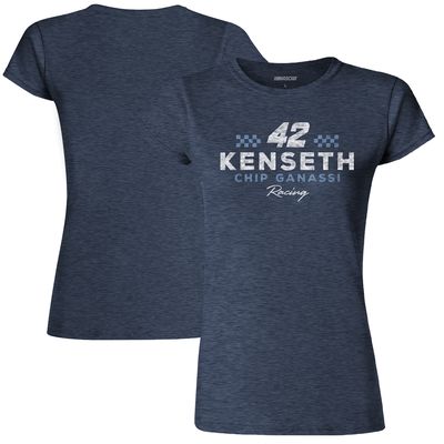 Women's Checkered Flag Heather Navy Matt Kenseth 1-Spot T-Shirt