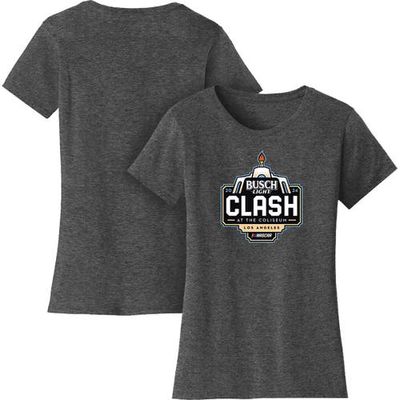Women's Checkered Flag Sports Heather Charcoal 2024 Clash at the Coliseum T-Shirt