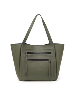 Women's Chelsea Leather Tote - Army Green - Army Green