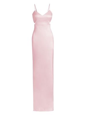 Women's Christine Satin Waist Cut-Outs Gown - Pale Pink - Size 6