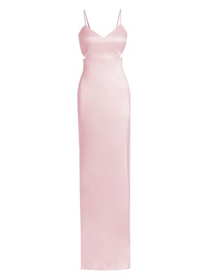 Women's Christine Satin Waist Cut-Outs Gown - Pale Pink - Size 8