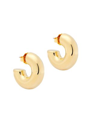 Women's Chubby 24K-Gold-Plated Mini Hoop Earrings - Gold