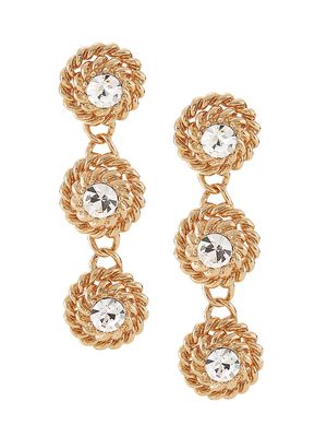 Women's Cicely Goldtone & Glass Crystal Triple-Drop Earrings - Gold - Gold