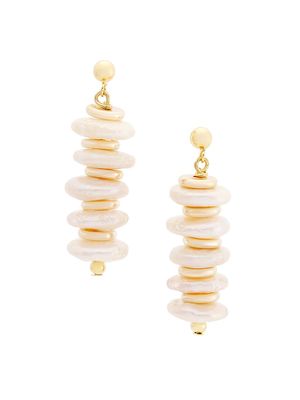 Women's Cici 14K Gold-Filled & Freshwater Pearl Drop Earrings - Gold