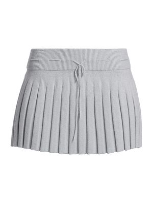 Women's Cielo Pleated Miniskirt - Heather Grey - Size Small - Heather Grey - Size Small