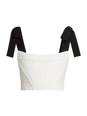 Women's Clara Lace Bustier Top - Off White - Size 4