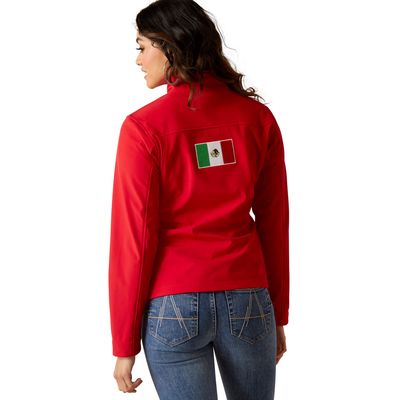 Women's Classic Team Softshell MEXICO Jacket in Red, Size: XS by Ariat
