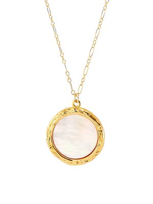 Women's Classics Cindy 18K-Gold-Plated & Mother-Of-Pearl Pendant Necklace - Gold - Gold