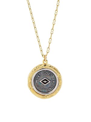 Women's Classics Demi Two-Tone Coin Pendant Necklace - Gold Silver - Gold Silver