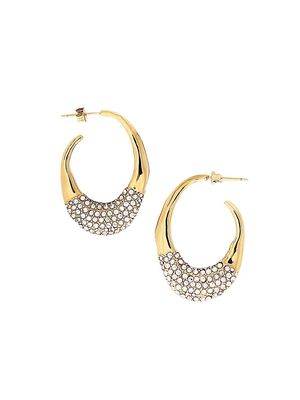 Women's Classics Panarea 18K Gold-Plated & Synthetic Crystal Hoop Earrings - Gold - Gold
