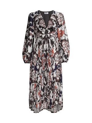 Women's Claudine Printed Stretch Crepe Dress - Size Small - Size Small