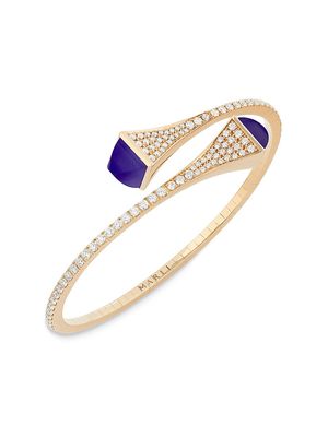 Women's Cleo 18K Gold, Diamond & Lapis Lazuli Bracelet - Gold - Size Small - Gold - Size Small