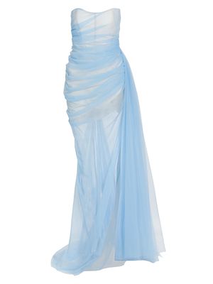 Women's Cleo Tulle Strapless Gown - Cielo - Size 2 - Cielo - Size 2