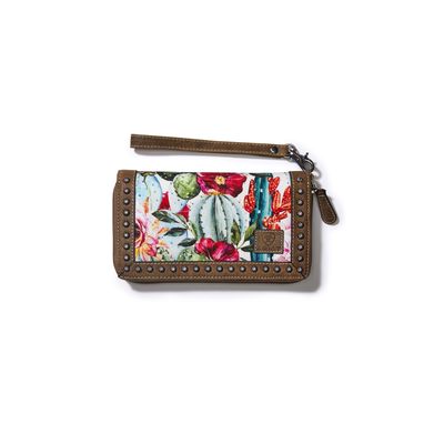 Women's Clutch Wallet Cactus Floral in Multi Cotton, Size: OS by Ariat
