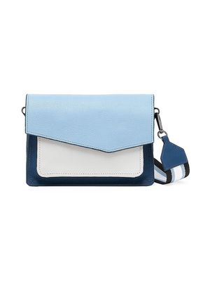 Women's Cobble Hill Leather Crossbody Bag - Blue - Blue