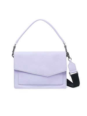 Women's Cobble Hill Leather Flap Satchel - Lavender - Lavender