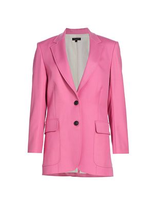 Women's Cody Wool Longline Blazer - Pink - Size 6