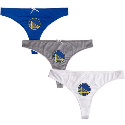 Women's College Concepts Royal/Charcoal/White Golden State Warriors Arctic 3-Pack Thong Set