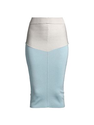 Women's Colorblocked Chevron Pencil Skirt - Size Small - Size Small
