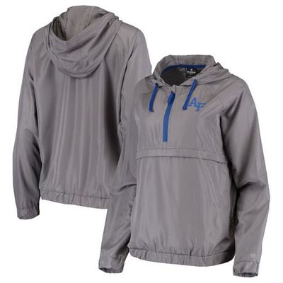 Women's Colosseum Gray Air Force Falcons Packable Half-Zip Jacket