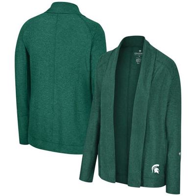 Women's Colosseum Green Michigan State Spartans Morningside Cardigan Sweater