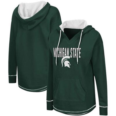 Women's Colosseum Green Michigan State Spartans Tunic Pullover Hoodie
