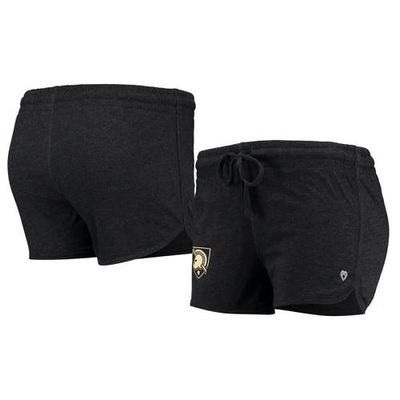 Women's Colosseum Heathered Black Army Black Knights Simone Lounge Shorts in Heather Black