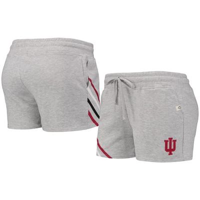 Women's Colosseum Heathered Gray Indiana Hoosiers Pusher Shorts in Heather Gray