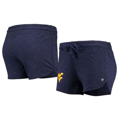 Women's Colosseum Heathered Navy West Virginia Mountaineers Simone Lounge Shorts in Heather Navy