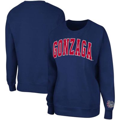 Women's Colosseum Navy Gonzaga Bulldogs Campanile Pullover Sweatshirt