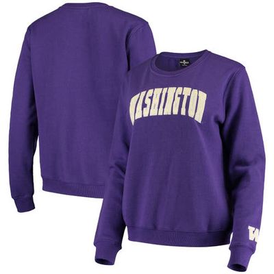 Women's Colosseum Purple Washington Huskies Campanile Pullover Sweatshirt