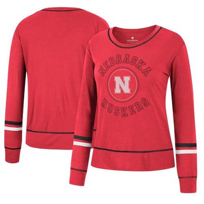 Women's Colosseum Scarlet Nebraska Huskers Heathrow Super Soft Long Sleeve T-Shirt