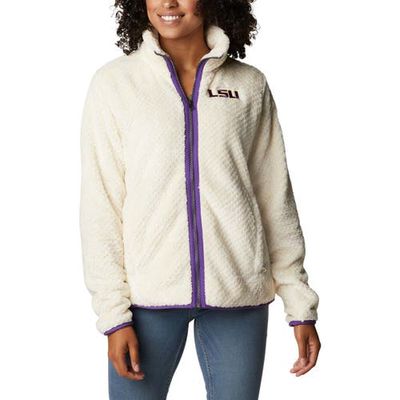 Women's Columbia Cream LSU Tigers Fireside II Sherpa Full-Zip Jacket