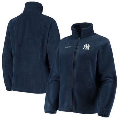 Women's Columbia Navy New York Yankees Benton Springs Fleece Full-Zip Jacket