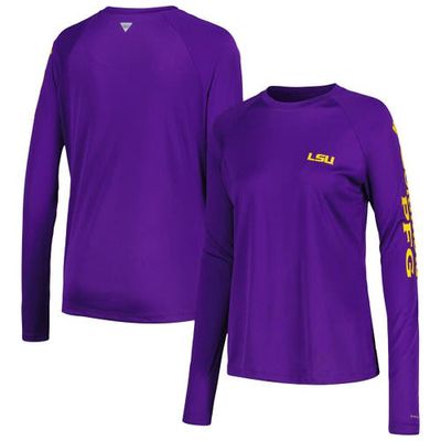 Women's Columbia Purple LSU Tigers PFG Tidal Long Sleeve T-Shirt