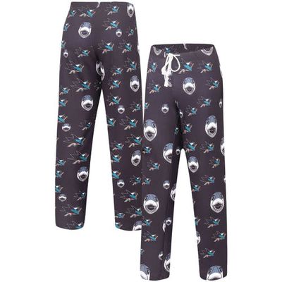 Women's Concepts Sport Black San Jose Sharks Gauge Allover Print Knit Sleep Pants