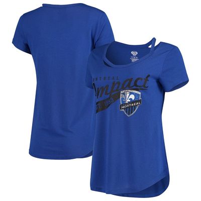 Women's Concepts Sport Blue Montreal Impact Squad Cut Neck T-Shirt