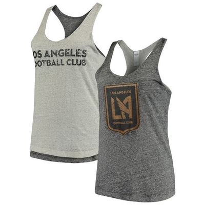 Women's Concepts Sport Charcoal/Gray LAFC Squad Reversible Tank Top