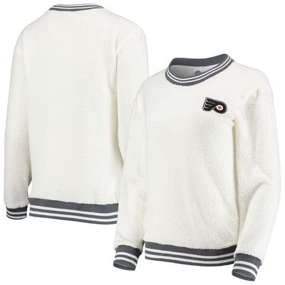 Women's Concepts Sport Cream/Charcoal Philadelphia Flyers Granite Sherpa Pullover Sweatshirt