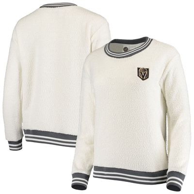 Women's Concepts Sport Cream/Charcoal Vegas Golden Knights Granite Sherpa Pullover Sweatshirt