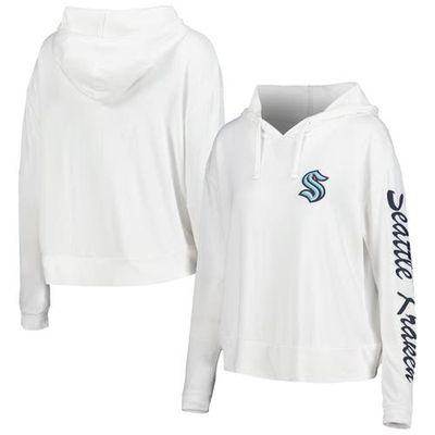 Women's Concepts Sport Cream Seattle Kraken Accord Hacci Long Sleeve Hoodie T-Shirt in White