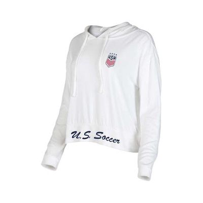 Women's Concepts Sport Cream USWNT Accord Hoodie Long Sleeve Top in White