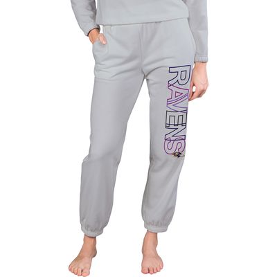 Women's Concepts Sport Gray Baltimore Ravens Sunray French Terry Pants