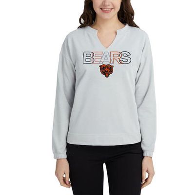 Women's Concepts Sport Gray Chicago Bears Sunray Notch Neck Long Sleeve T-Shirt