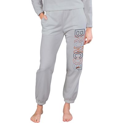 Women's Concepts Sport Gray Denver Broncos Sunray French Terry Pants