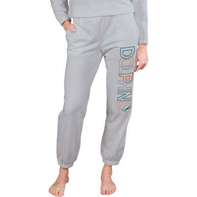 Women's Concepts Sport Gray Miami Dolphins Sunray French Terry Pants