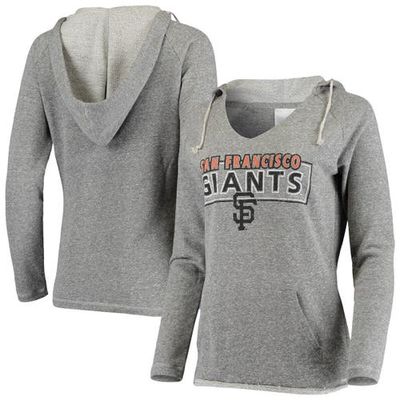 Women's Concepts Sport Gray San Francisco Giants Mainstream Tri-Blend Pullover Hoodie