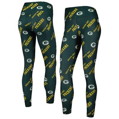 Women's Concepts Sport Green Green Bay Packers Breakthrough Allover Print Lounge Leggings